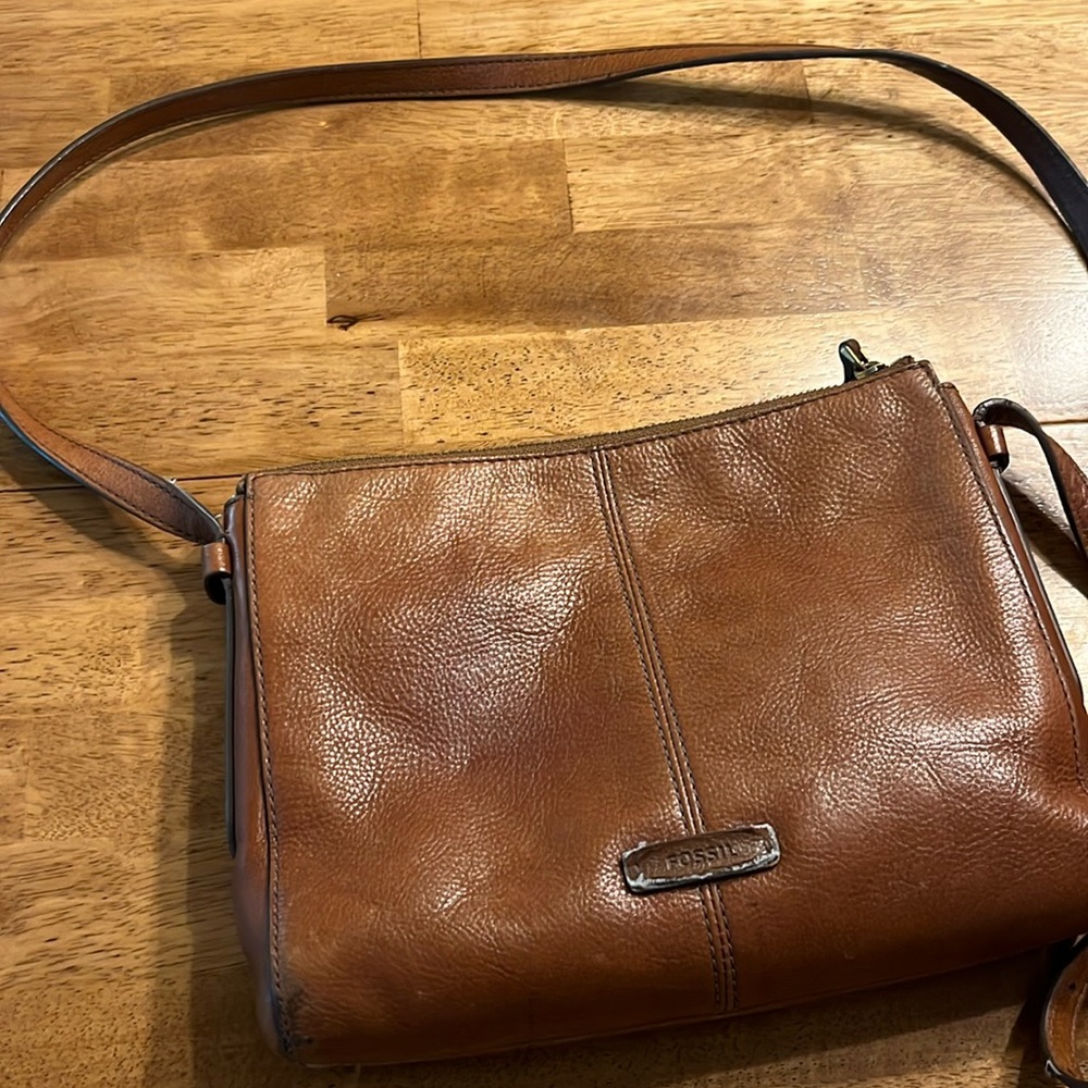 Fossil brown over the shoulder bag